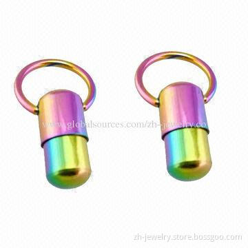 Body piercing LED jewelry, made of bio plastic